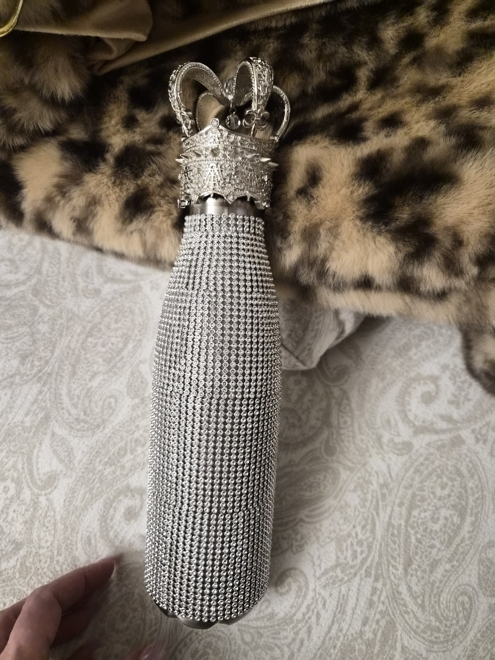 Silver Crystal Rhinestone Tumbler